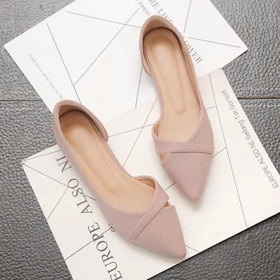 Pointed Flat Heel shoes Pink