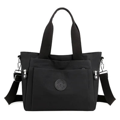 Waterproof Nylon Shoulder handbag Black