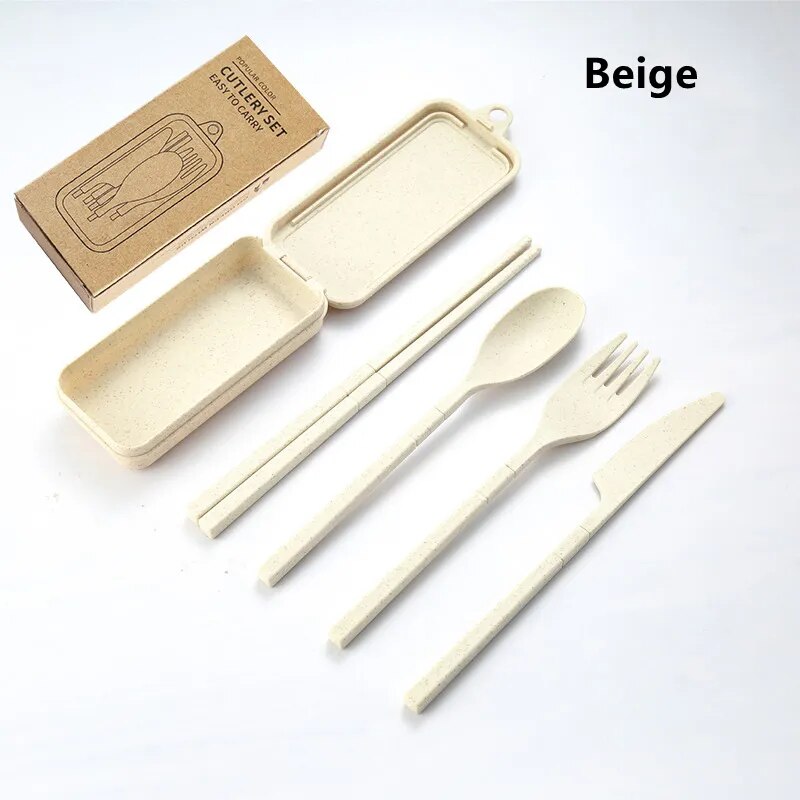 4Pcs Portable Tableware Set
