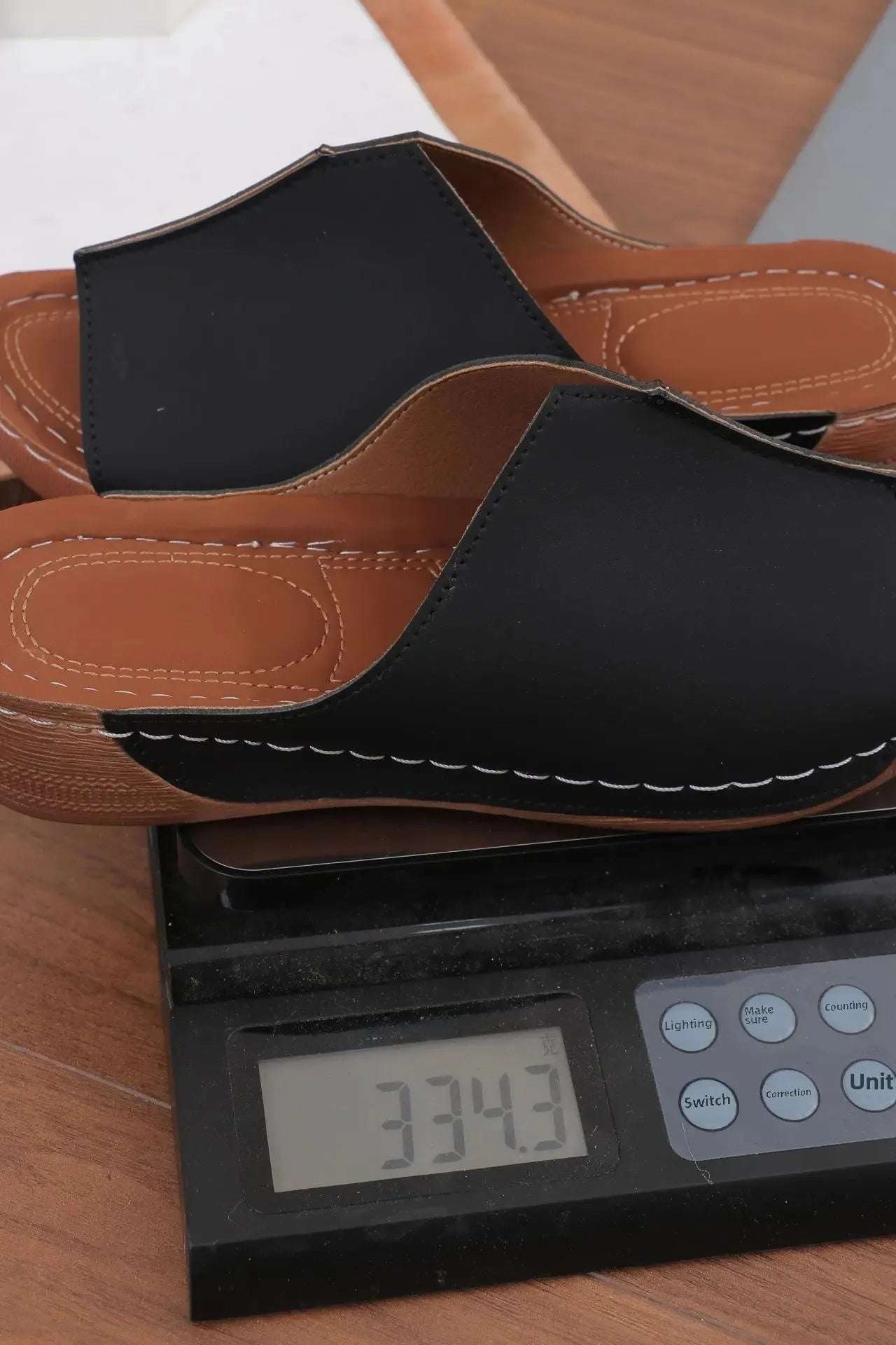 Women's Slip-On comfortable chunky Sandals black