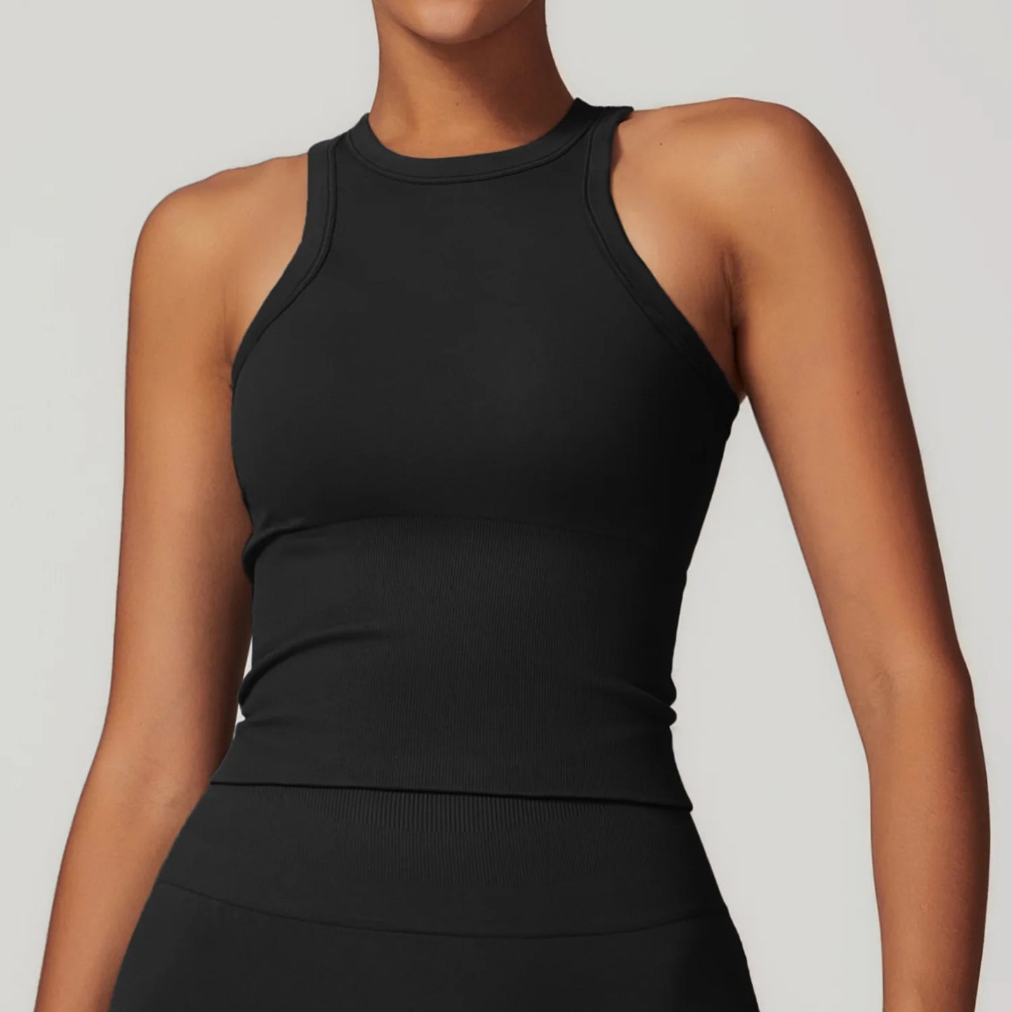 Seamless Fitness Yoga Sport Top Advanced Black