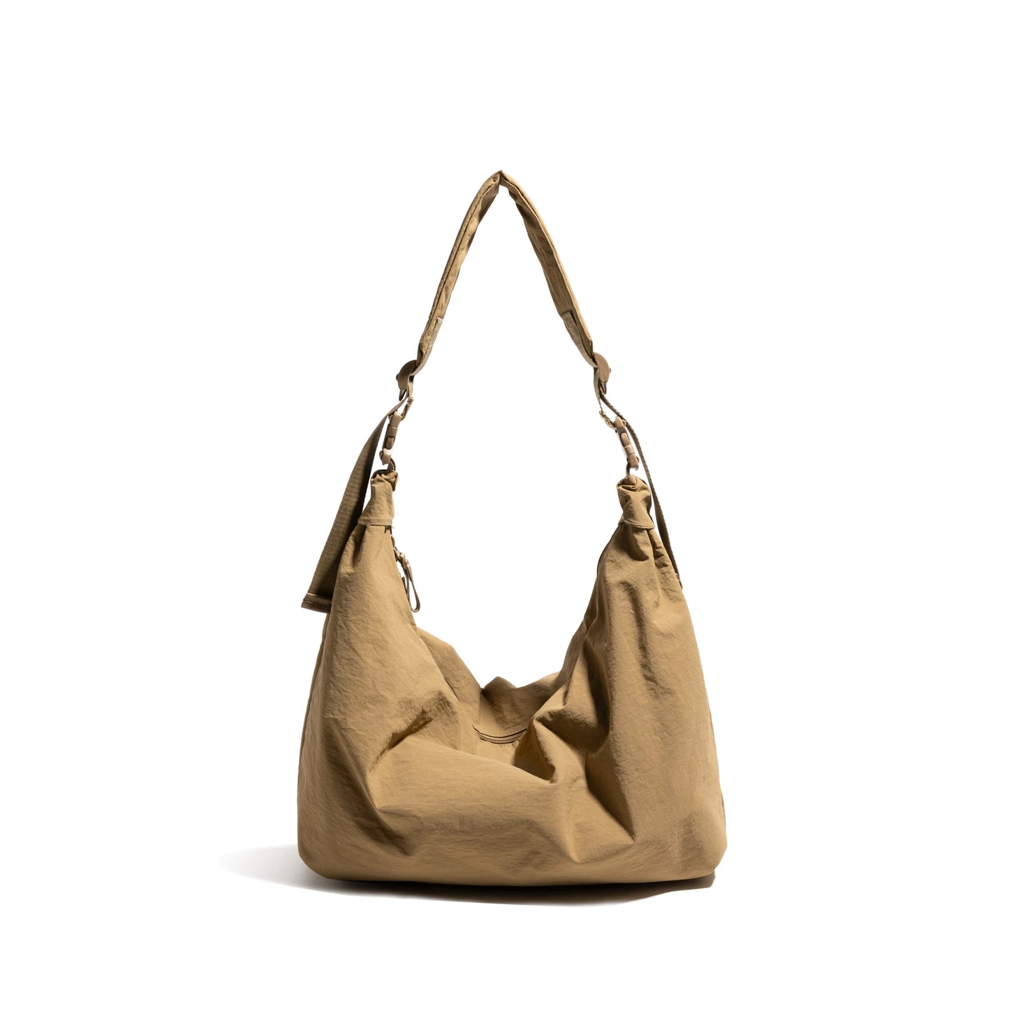Canvas half moon shoulder Bag brown