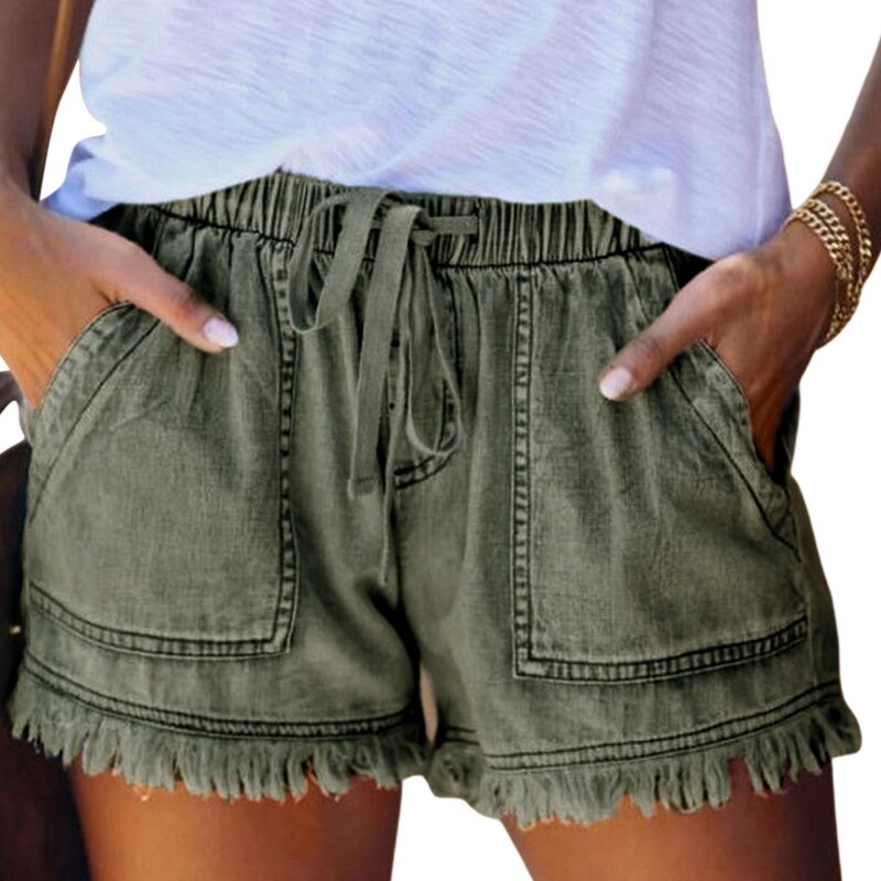 Women's Washed Denim Shorts