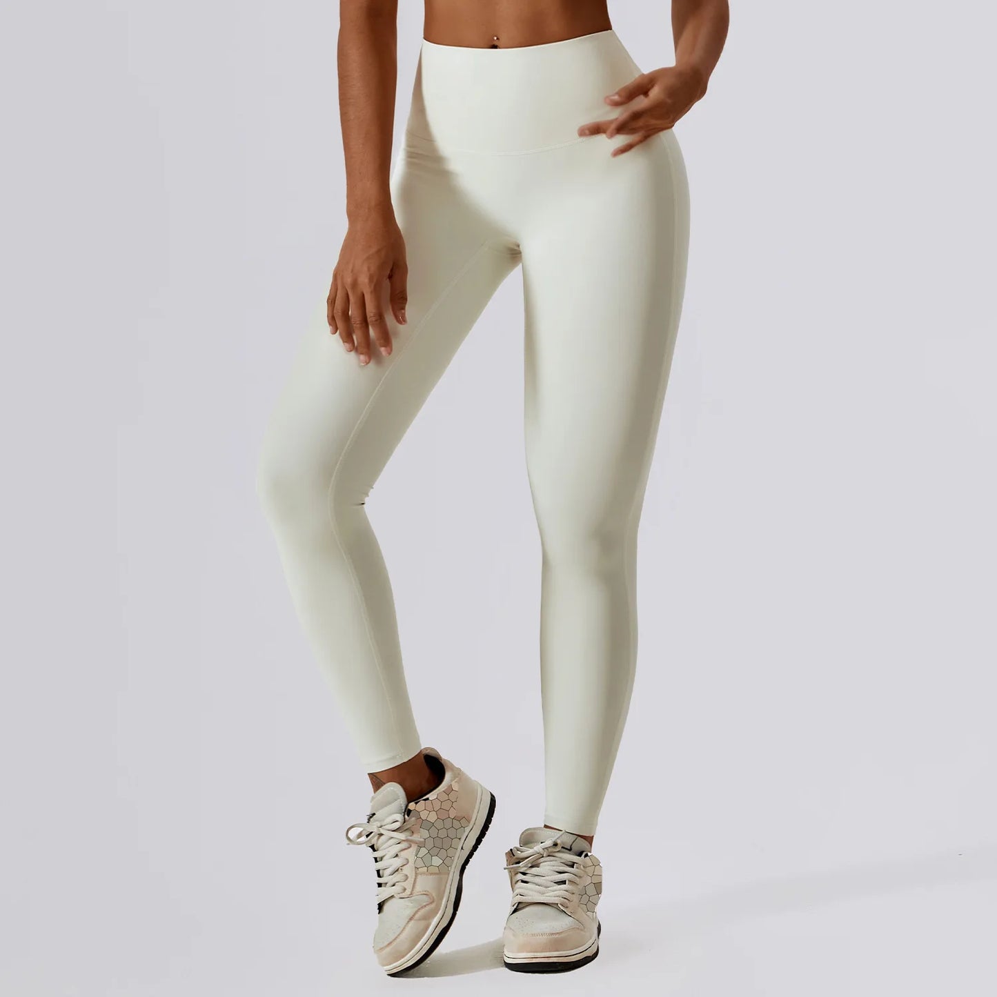Booty Lift High Waist Contour Seamless workout Leggings White