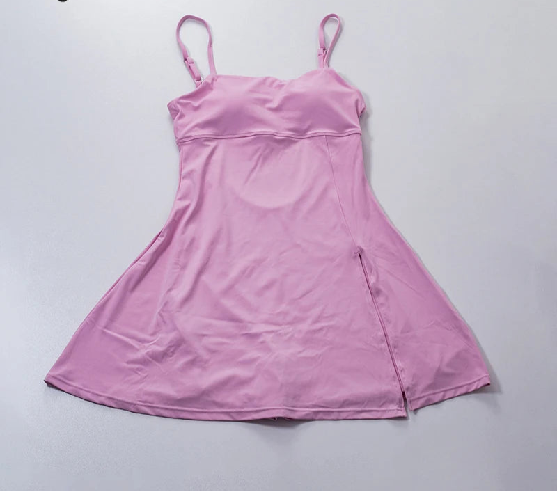 Yoga tennis sports dress Light Pink