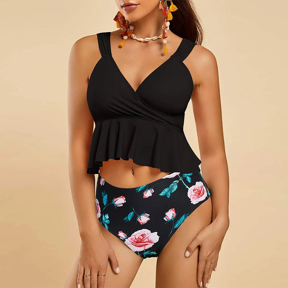 Women Leaf Print Swimwear SY22521 5
