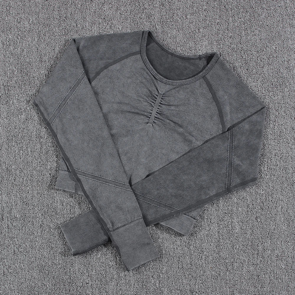 2 piece Gym Workout Yoga seamless high waist Set Lblack top