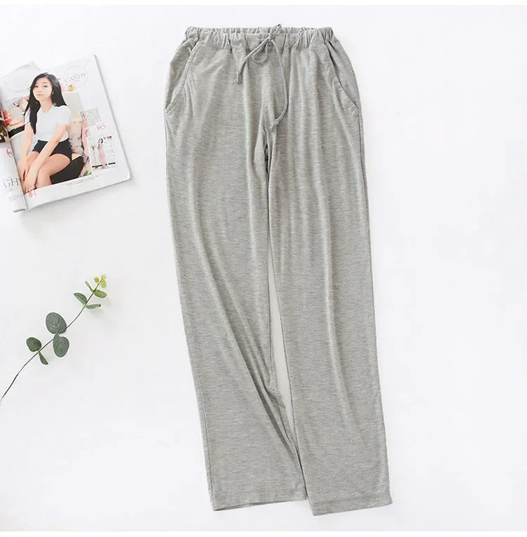 Lounge trousers pyjama bottoms gray