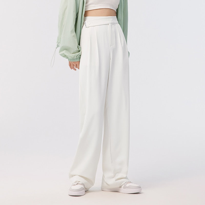 Drape High Waist Wide Leg Pants Trousers