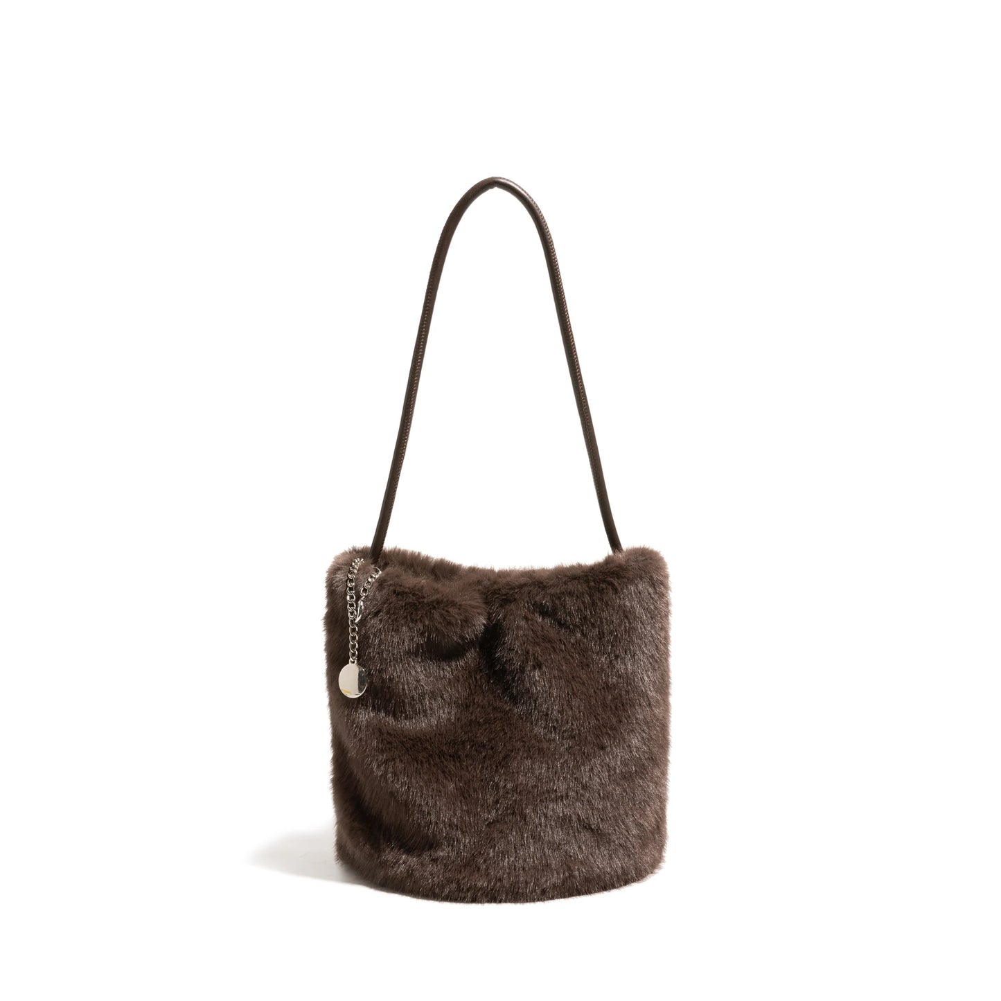 Faux Fur Stylish handbag brown