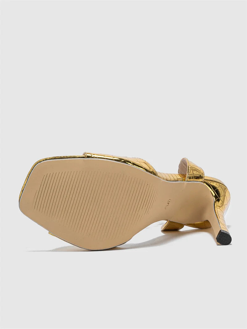 Bead Chain Ankle Strap high heel Sandals