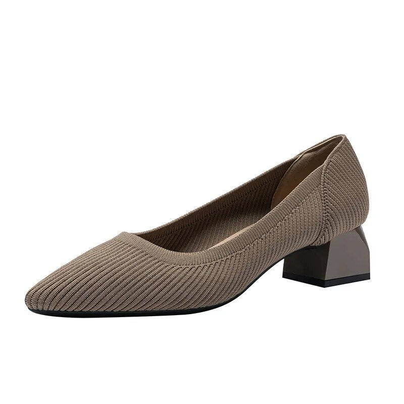 4cm stretch fabric Shoes Dark Khaki