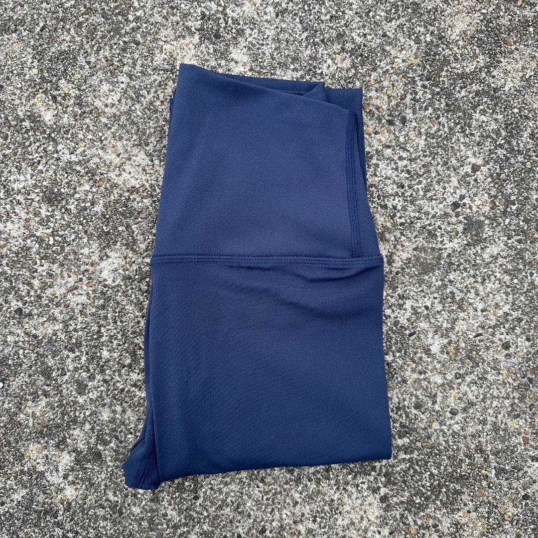 High Waist hidden Pocket Sports leggings Navy Blue