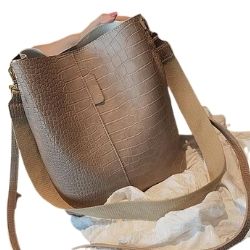 Croc Pattern Shoulder Handbag