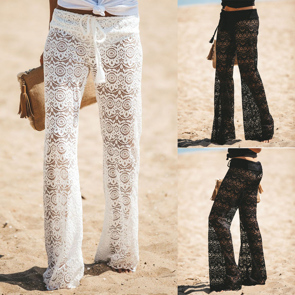 Wide Leg Beach Trousers