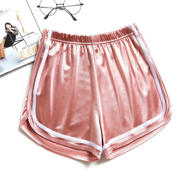 Sports Shiny Shorts Pink Shorts