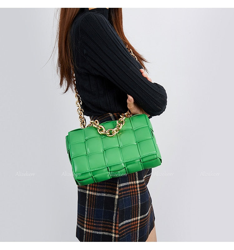Thick Metal Chain Shoulder Handbag