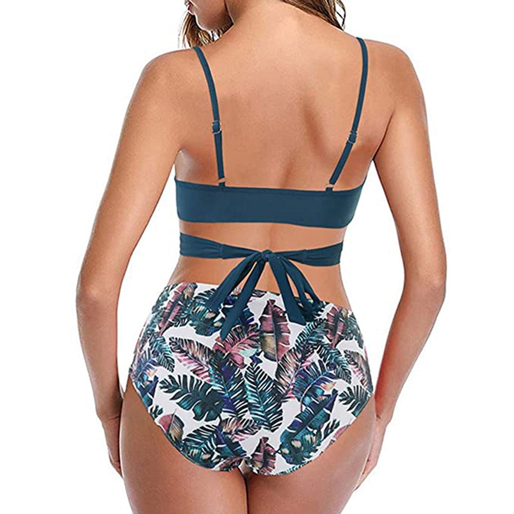High Waisted Bikini Swimsuit Set - Bathing Suit