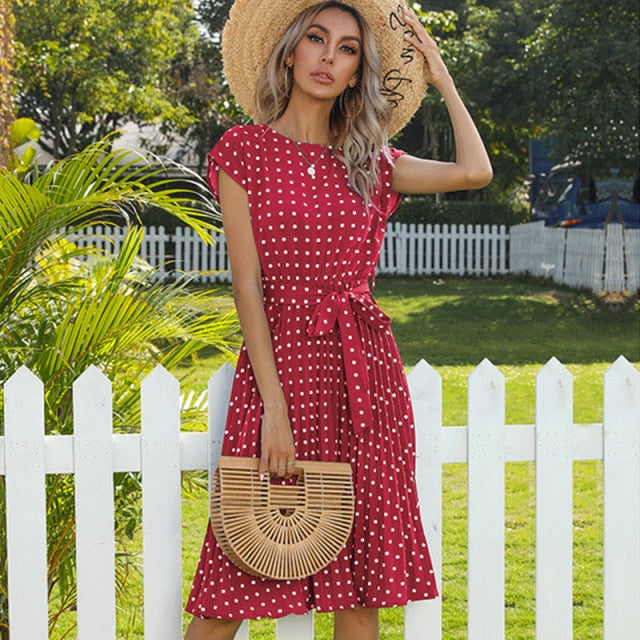 Polka Dot Sleeveless Sundress
