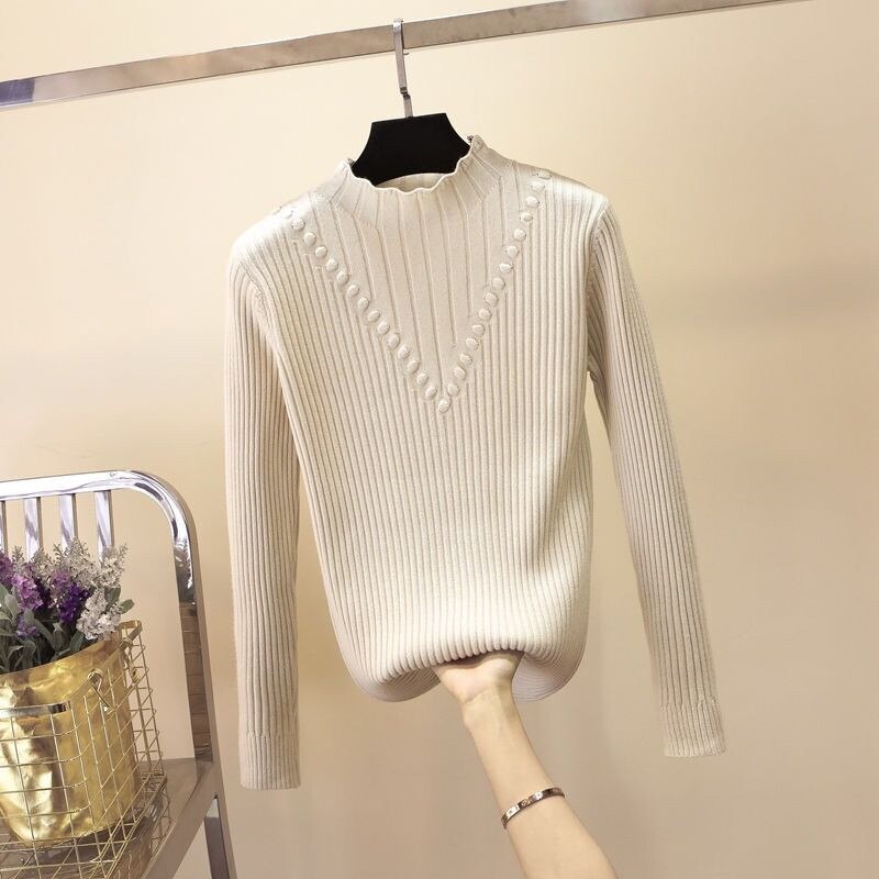 Turtleneck Long Sleeve Knitted Pullover photo6