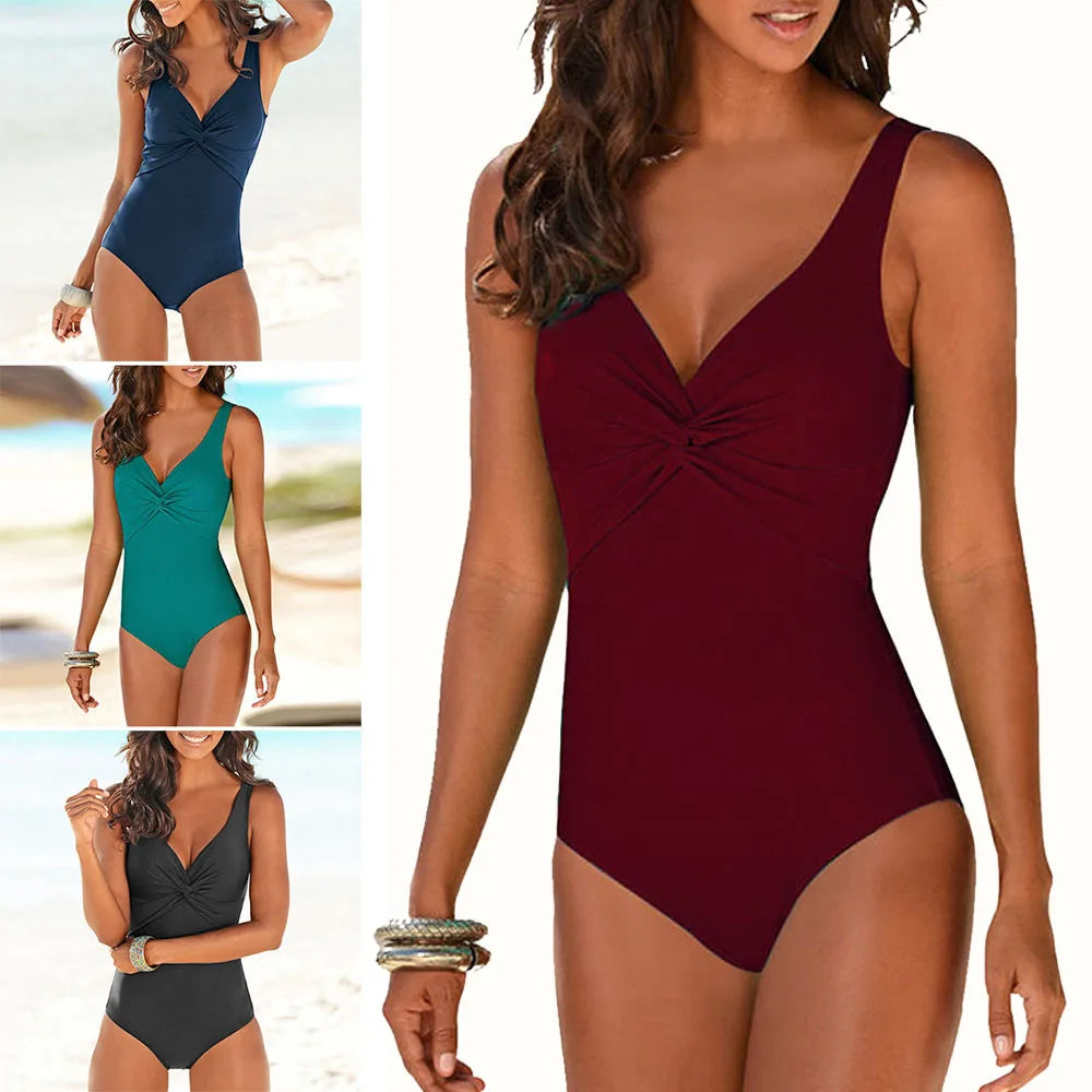 New Wrap One Piece Plus Size Swimwear
