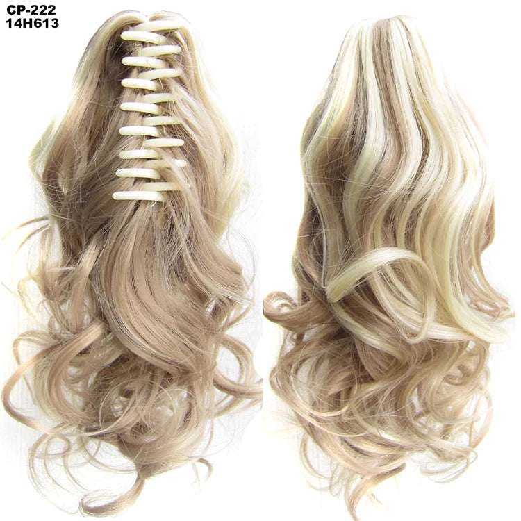 Clip On Wavy 14 Inches Synthetic Extension ponytail Hair 14H613 14inches