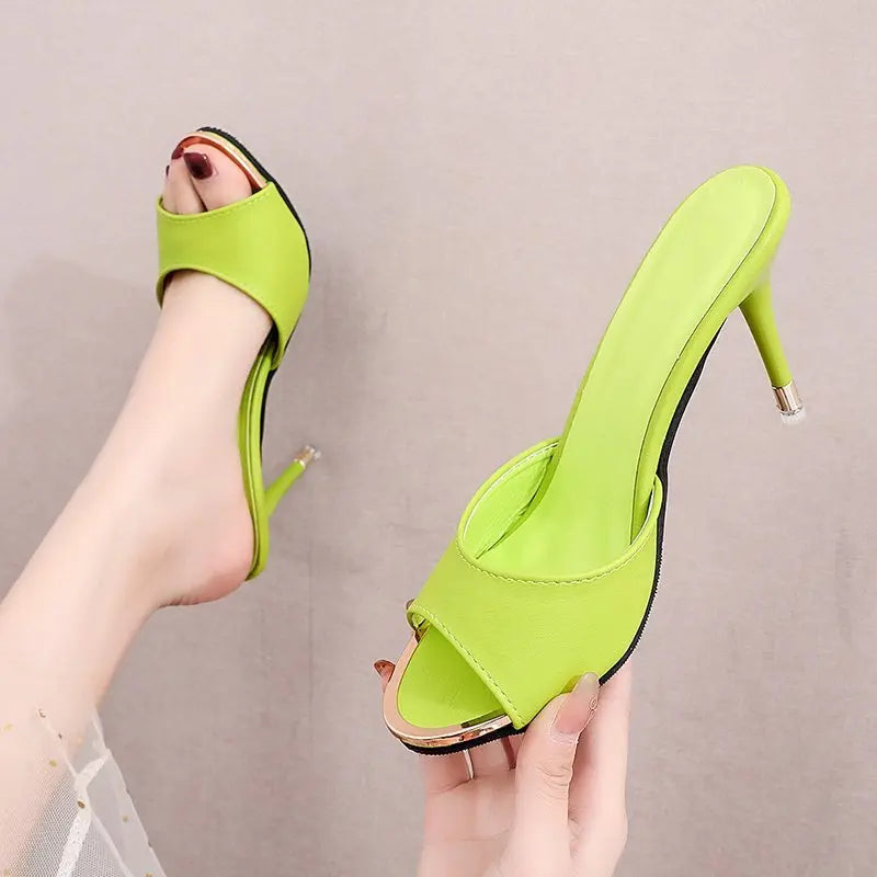 Classics Slip On open toe high heel sandals
