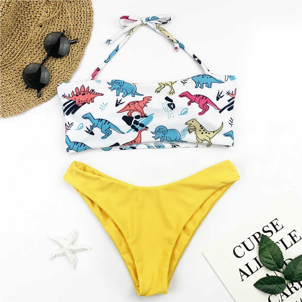 Women Floral Print Swimwear HWZ9035