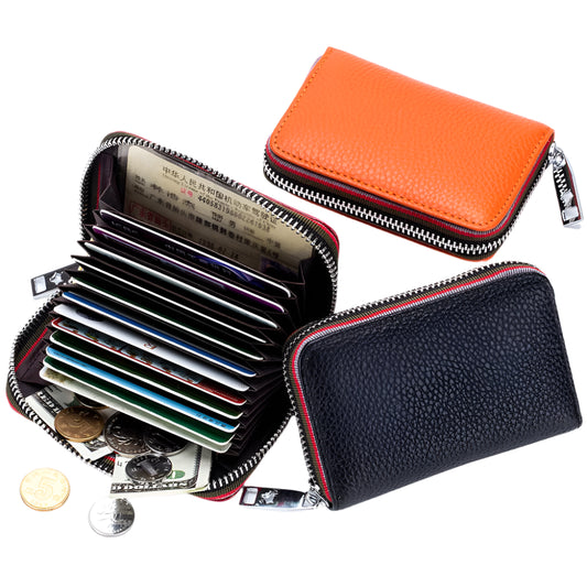 Genuine Leather Zipper Wallet Coin Purse