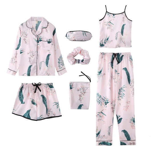 7 Pcs womens pajama set