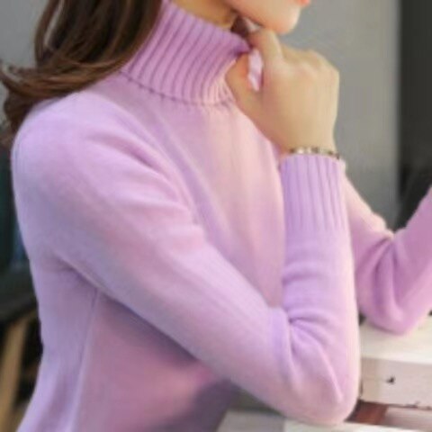 Turtleneck Long Sleeve Knitted Sweater