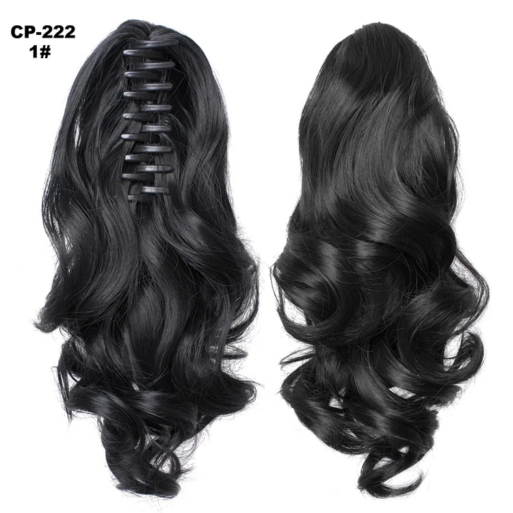 Clip On Wavy 14 Inches Synthetic Extension ponytail Hair