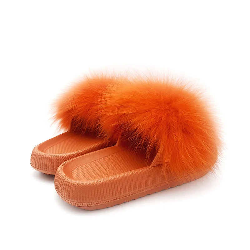 Fur Fluffy thick sole Slippers