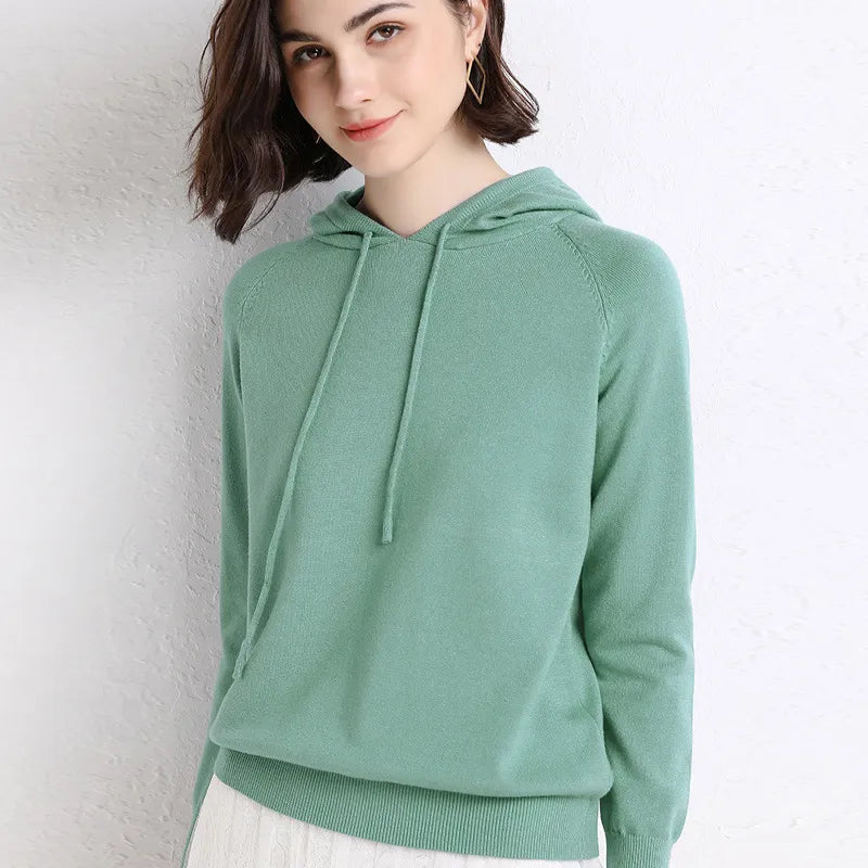 Women's Long-Sleeve Pullover Sweatshirt Bean Green