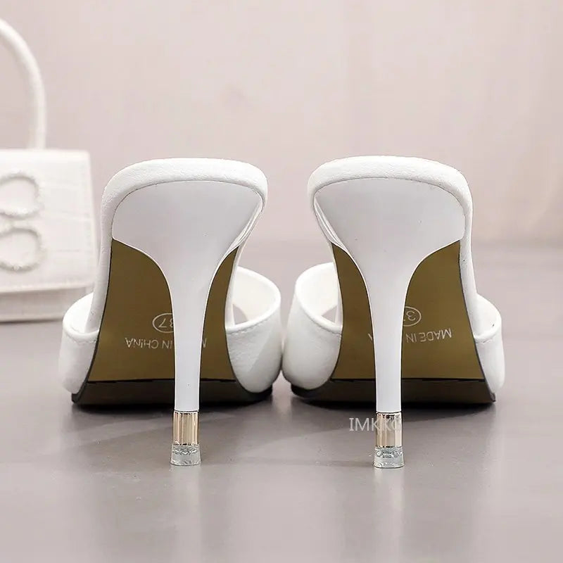 Classics Slip On open toe high heel sandals