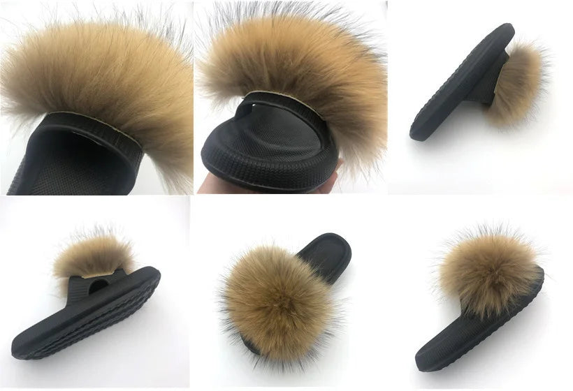 Fur Fluffy thick sole Slippers