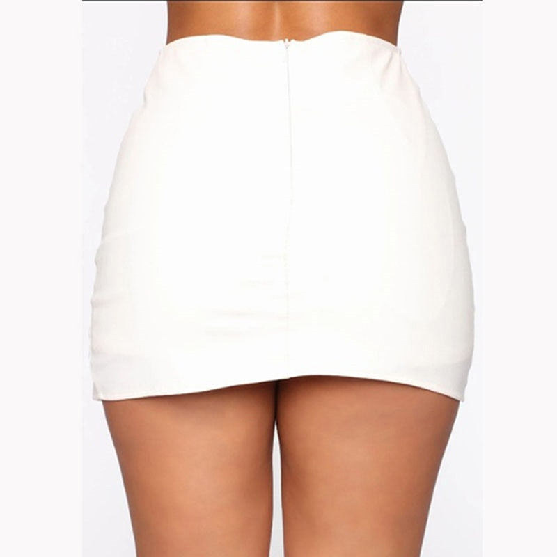Summer Front Split Package Hips Mini Skirt