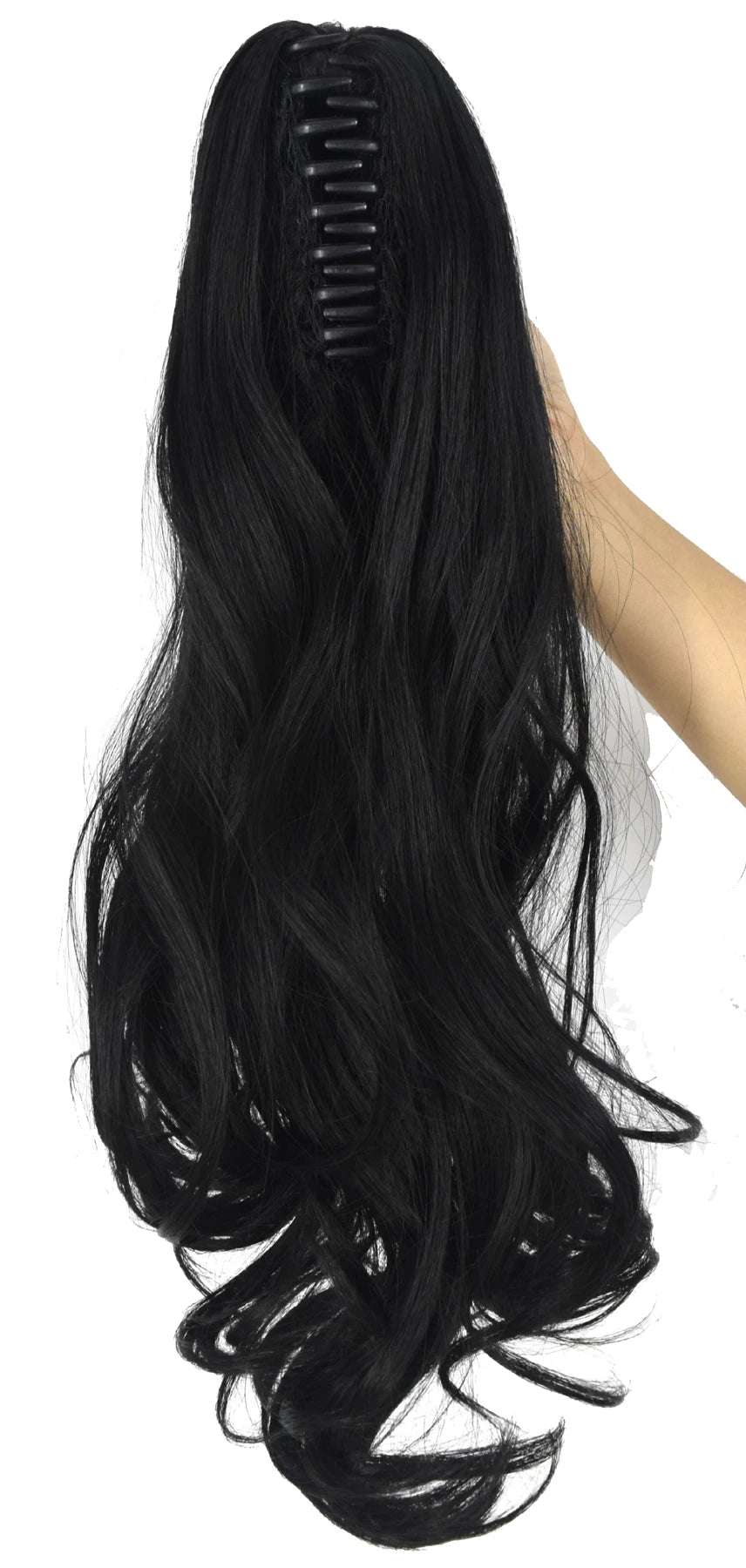 Synthetic Hair Heat Resistant 140gr Wavy Claw Clip in Ponytail hair extensions