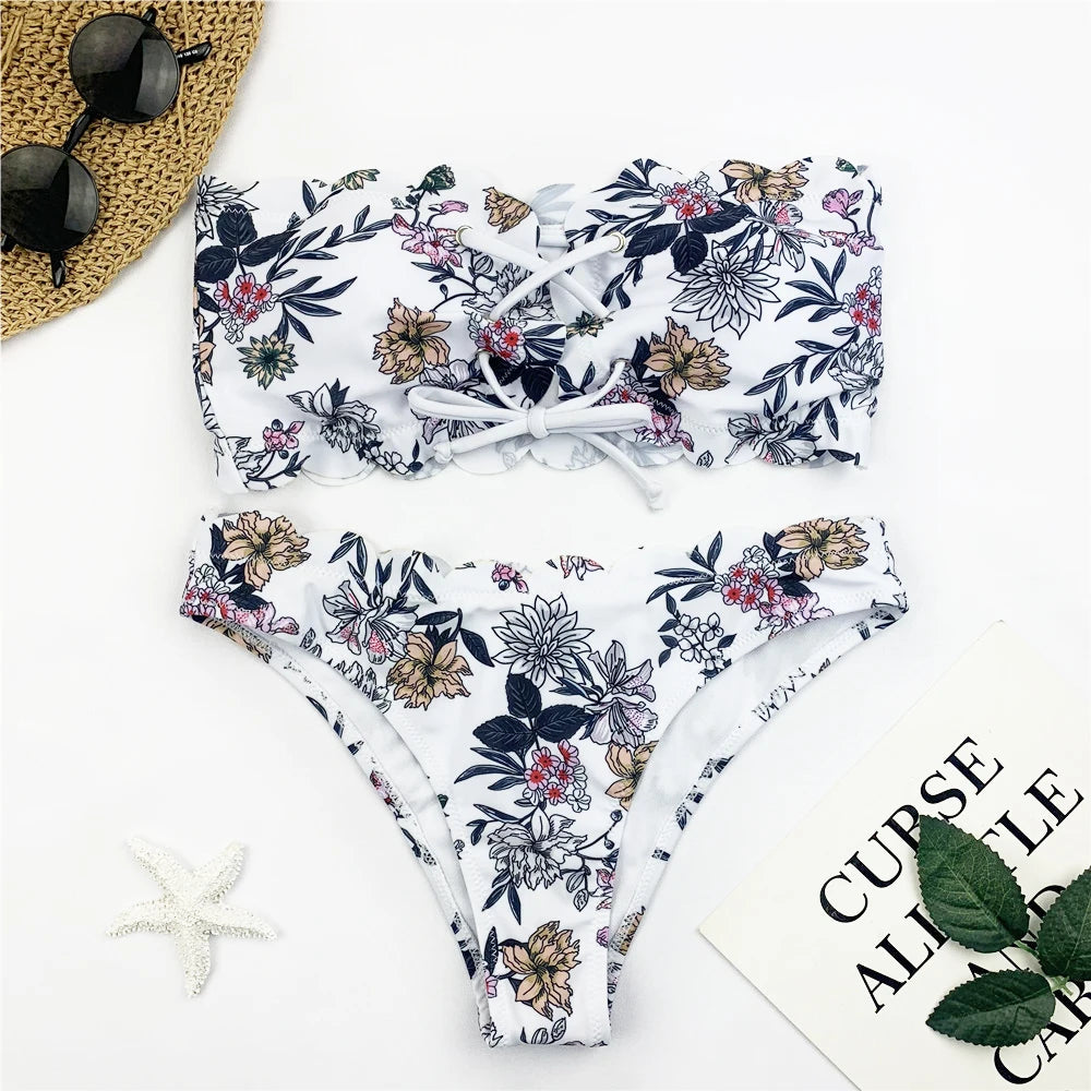 Women Floral Print Swimwear HWZ9023