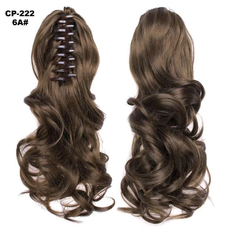 Clip On Wavy 14 Inches Synthetic Extension ponytail Hair 6A 14inches