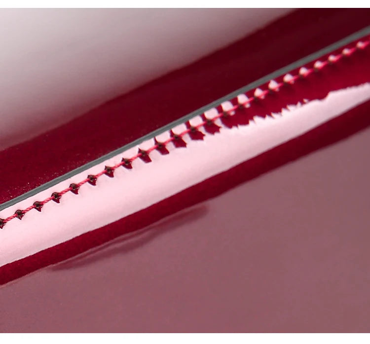 Bright Solid Patent Leather Fashion handbag