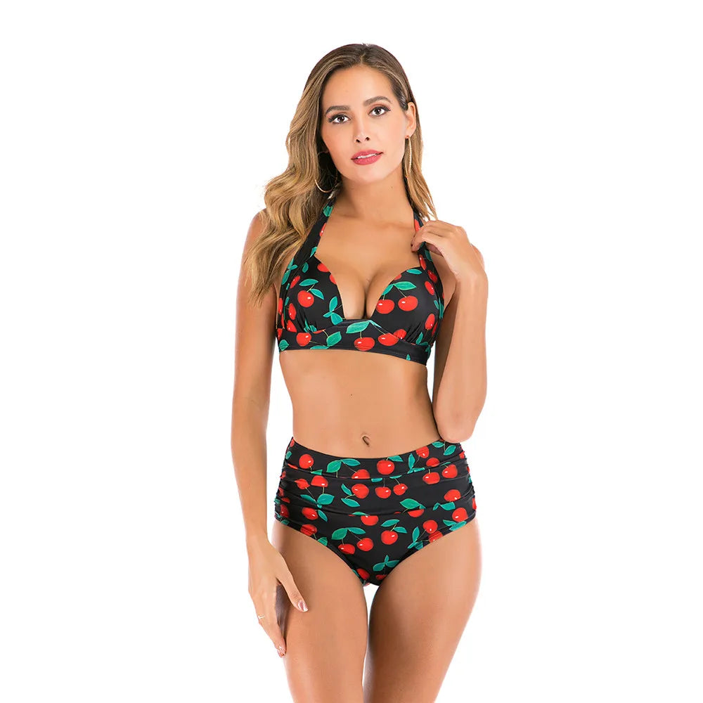 New Plus Size Bikini Women Solid Swimwear HWZ130 8