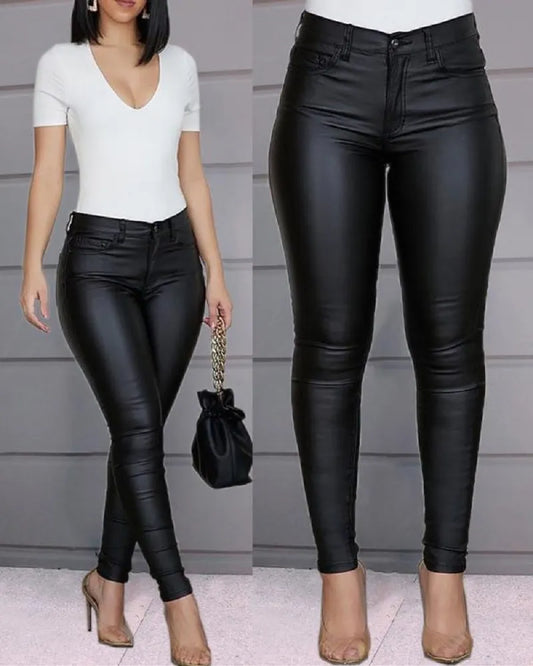 Leather look Leggings Trousers