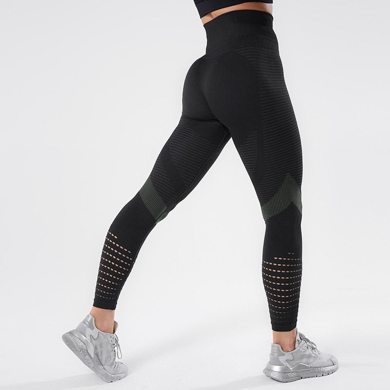 Women Fitness High Waist Seamless Leggings Black