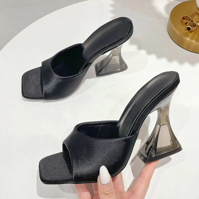 Summer transparent heel Women's mules