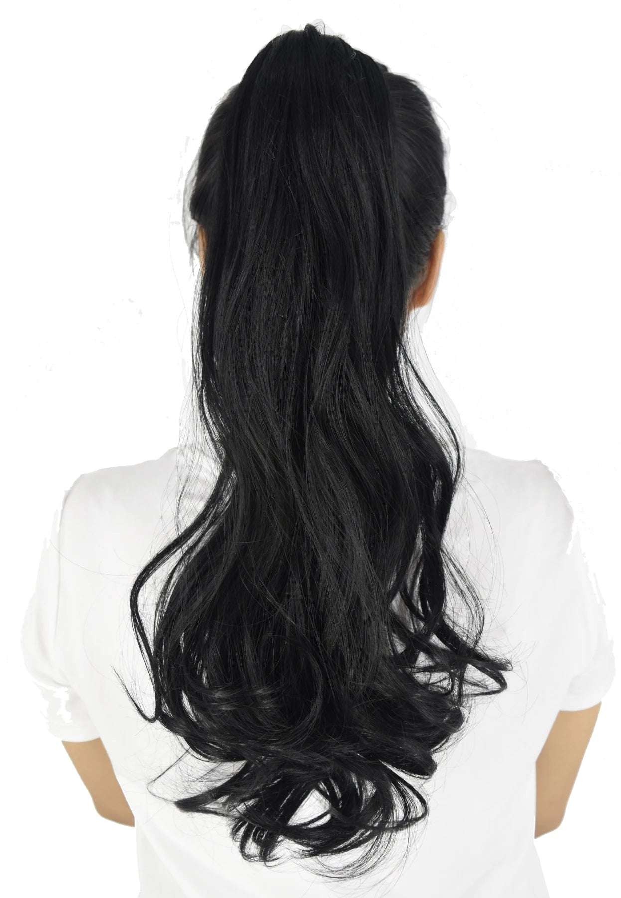 Synthetic Hair Heat Resistant 140gr Wavy Claw Clip in Ponytail hair extensions