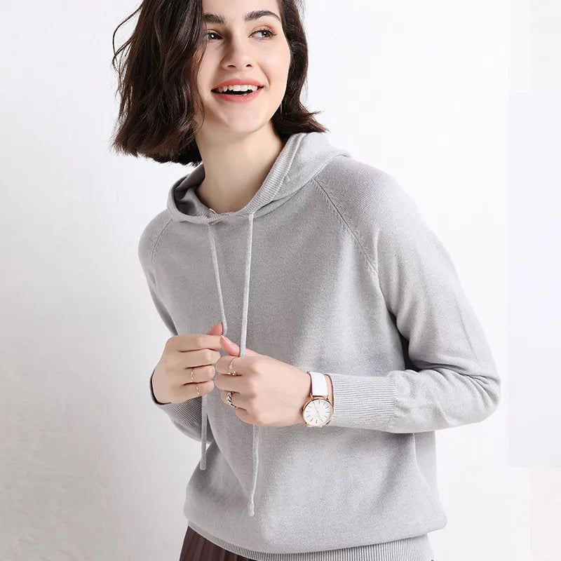Women's Long-Sleeve Pullover Sweatshirt Gray
