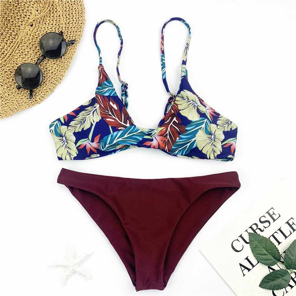 Women Floral Print Swimwear HWZ9024
