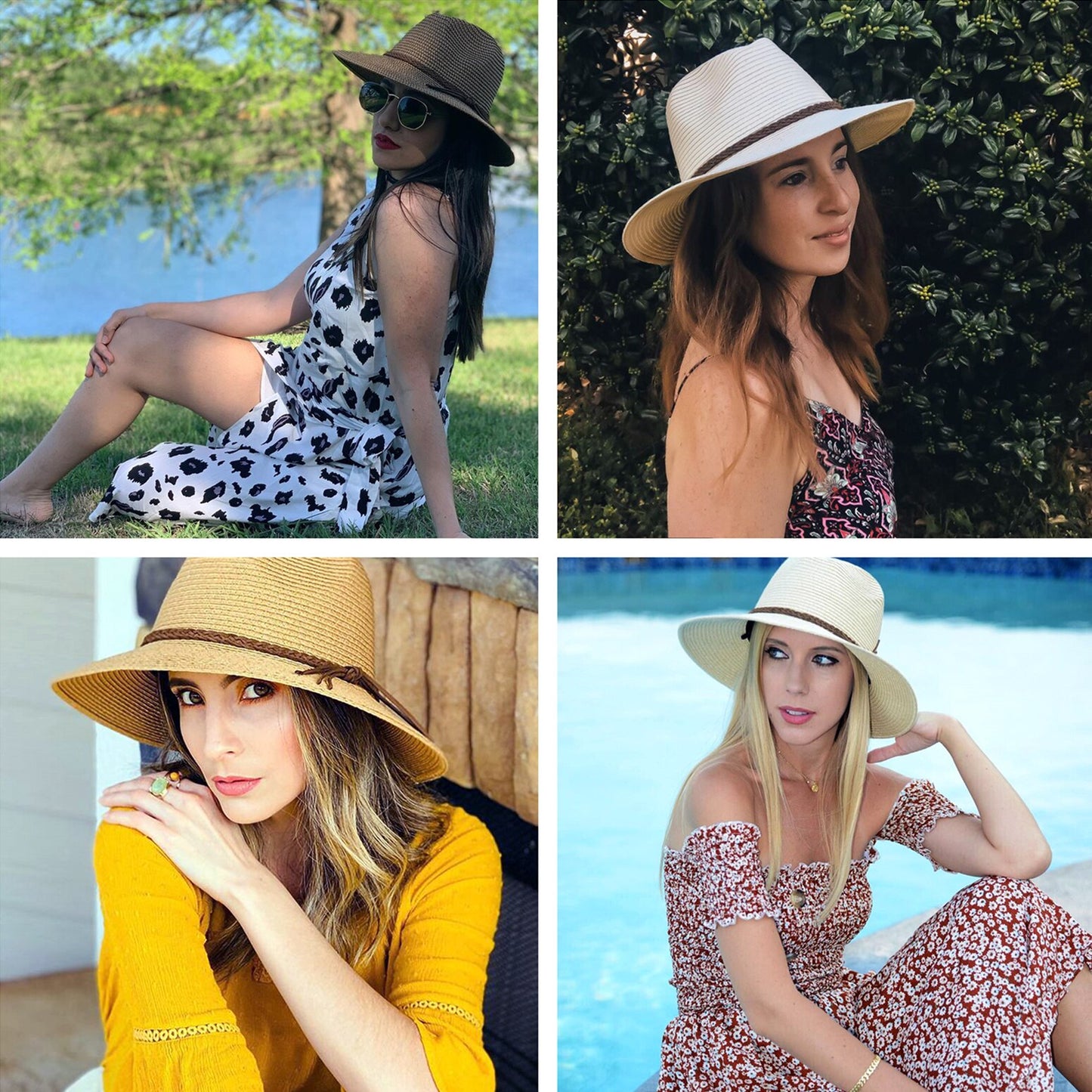 Straw fedora Stylish Summer Hat