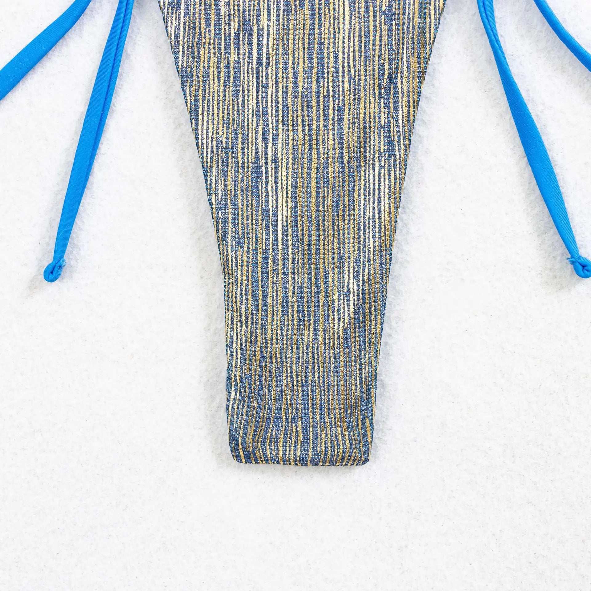 Sexy Halter neck metallic fabric Bikini Set